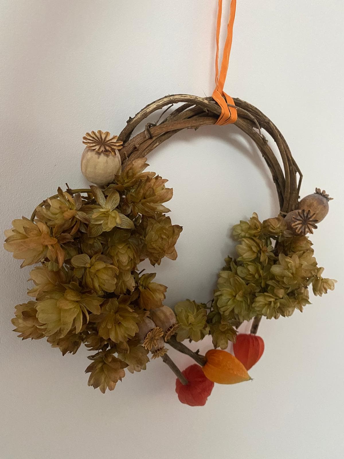 Mini couronne Halloween avec physalis