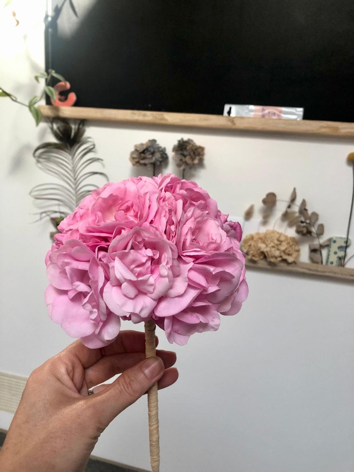 bouquet tigé roses de jardin
