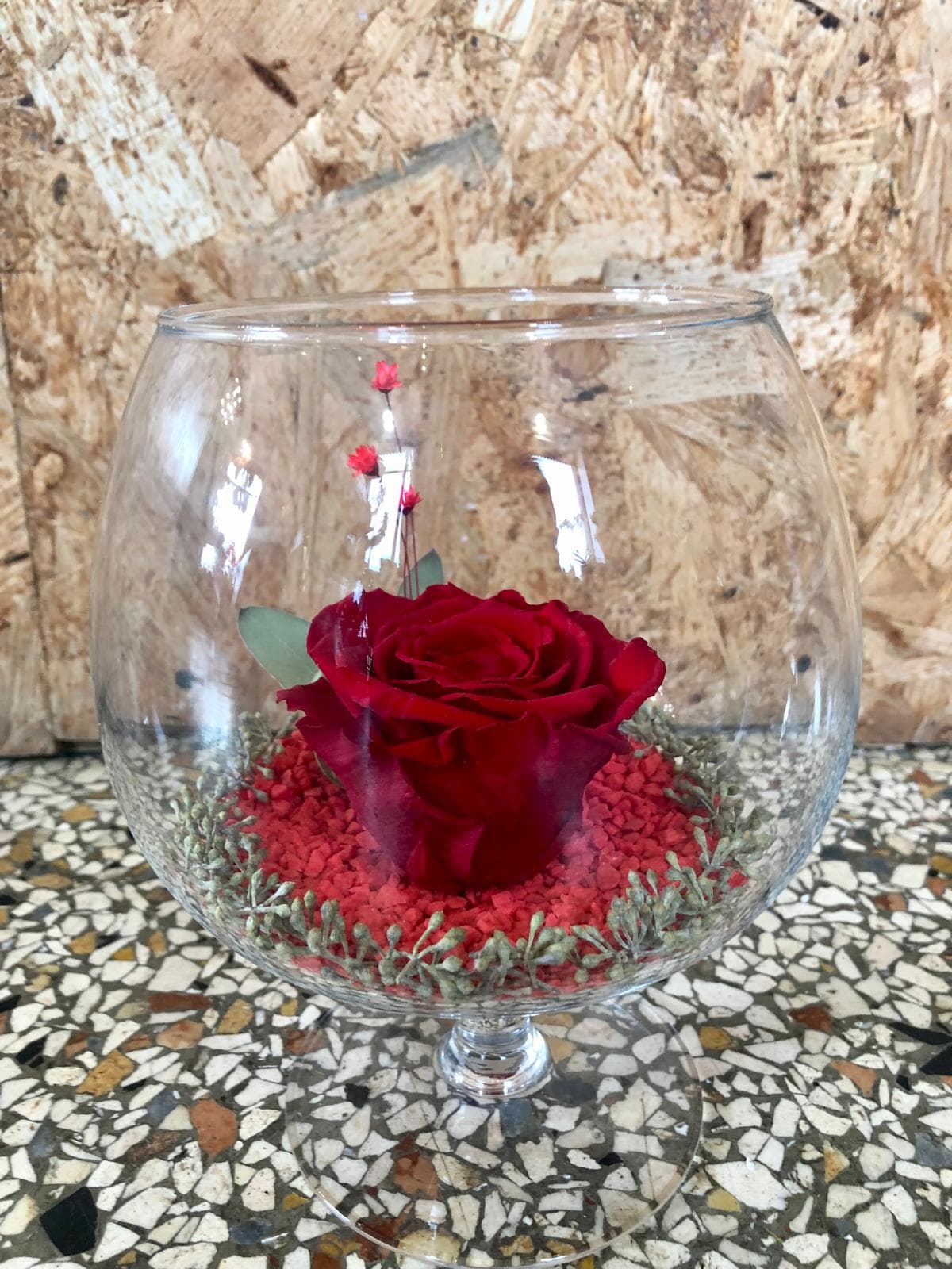 coupe rose rouge