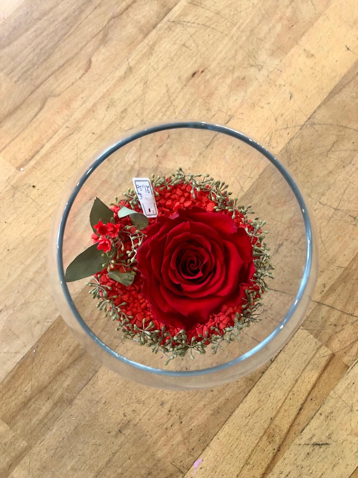 rose eternelle et laurier boule